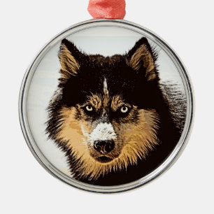 Siberian Husky Ornament Aus Metall