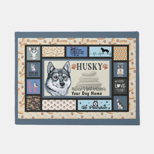 Siberian Husky Owner Lover Funny Keepake Quilt Fußmatte (Vorderseite)