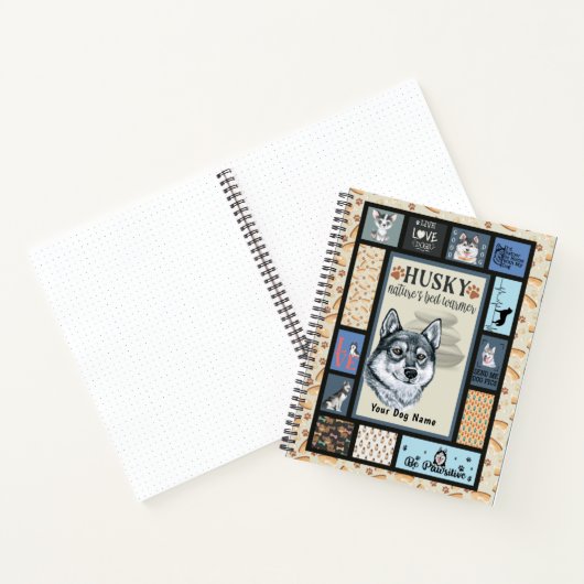 Siberian Husky Owner Lover Funny Keepake Quilt Notizblock (Innenseite)