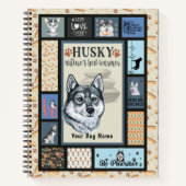 Siberian Husky Owner Lover Funny Keepake Quilt Notizblock (Vorderseite)