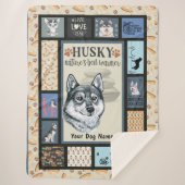 Siberian Husky Owner Lover Funny Keepake Quilt Sherpadecke (Vorderseite)
