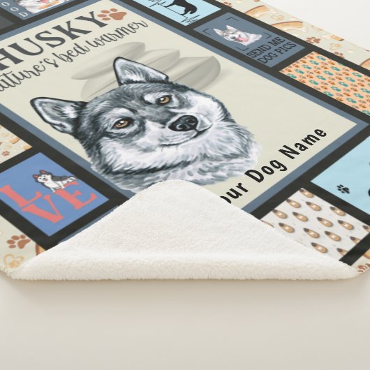 Siberian Husky Owner Lover Funny Keepake Quilt Sherpadecke (3/4)