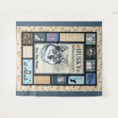 Siberian Husky Owner Lover Funny Keepake Quilt Wandteppich (Vorderseite (Horizontal))