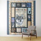 Siberian Husky Owner Lover Funny Keepake Quilt Wandteppich (Beispiel)