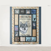 Siberian Husky Owner Lover Funny Keepake Quilt Wandteppich (Vorderseite)