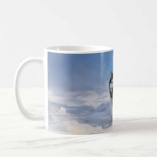 Siberian Husky Pack Kaffeetasse (Links)