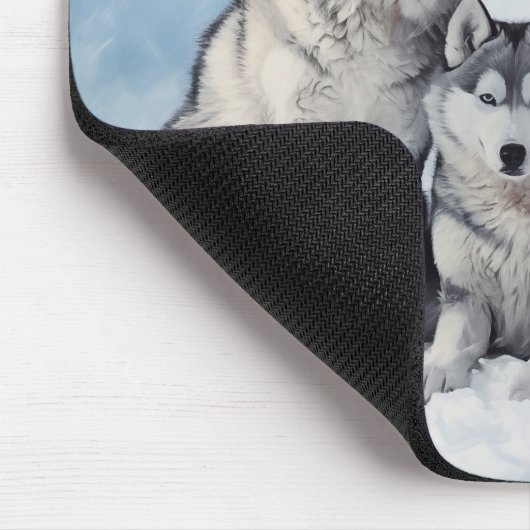 Siberian Husky Pack Mousepad (Ecke)