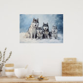 Siberian Husky Pack Poster (Küche)