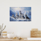 Siberian Husky Pack Poster (Küche)