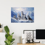 Siberian Husky Pack Poster (Heimbüro)