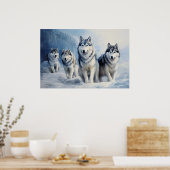 Siberian Husky Pack Poster (Küche)