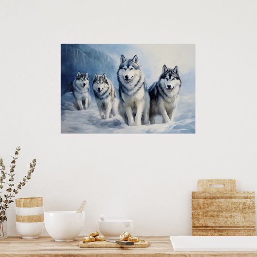 Siberian Husky Pack Poster (Küche)