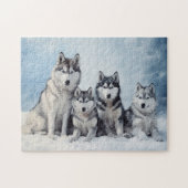 Siberian Husky Pack Puzzle (Horizontal)