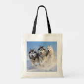 Siberian Husky Pack Tragetasche (Rückseite)