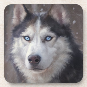 Siberian Husky Painting Getränkeuntersetzer