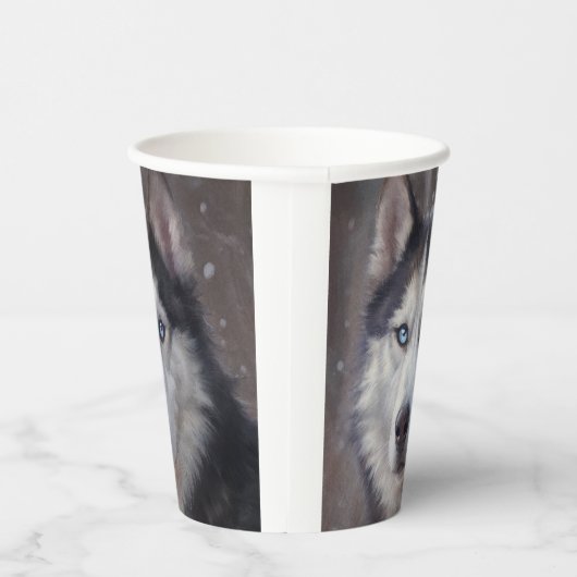 Siberian Husky Pappbecher (Rechts)