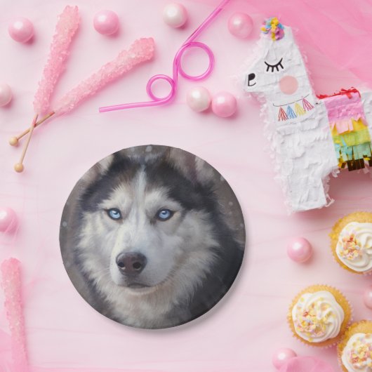 Siberian Husky Pappteller (Party)