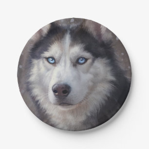 Siberian Husky Pappteller