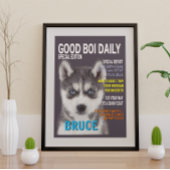 Siberian Husky Parody Magazine Cover Fotodruck
