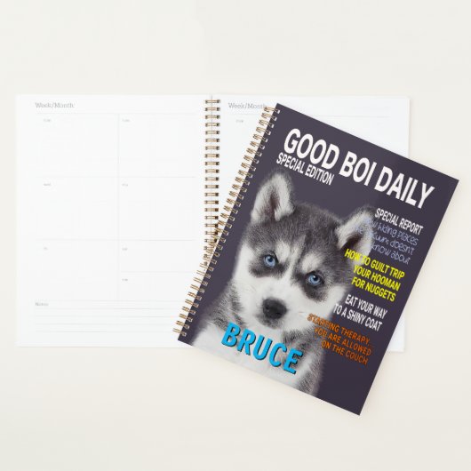 Siberian Husky Parody Magazine Cover Planer (Anzeige)