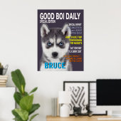 Siberian Husky Parody Magazine Cover Poster (Heimbüro)