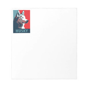 Siberian Husky Political Parody Poster Notizblock