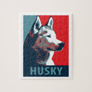 Siberian Husky Political Parody Poster Puzzle