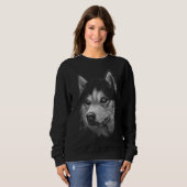 Siberian Husky Portrait 5 Sweatshirt (Vorne ganz)