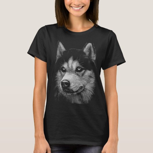 Siberian Husky Portrait 5 T-Shirt (Vorderseite)