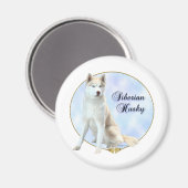 Siberian Husky Portrait - Magnet (Vorderseite/Rückseite)