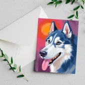 Siberian Husky | Portrait Painting Postkarte
