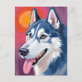 Siberian Husky | Portrait Painting Postkarte (Vorderseite)