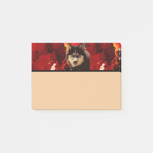 Siberian Husky Post-It-Noes Post-it Klebezettel (Vorderseite)