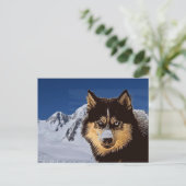 Siberian Husky Postcard Postkarte (Stehend Vorderseite)