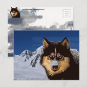 Siberian Husky Postcard Postkarte (Vorne/Hinten)