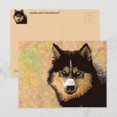 Siberian Husky Postcard Postkarte (Vorne/Hinten)