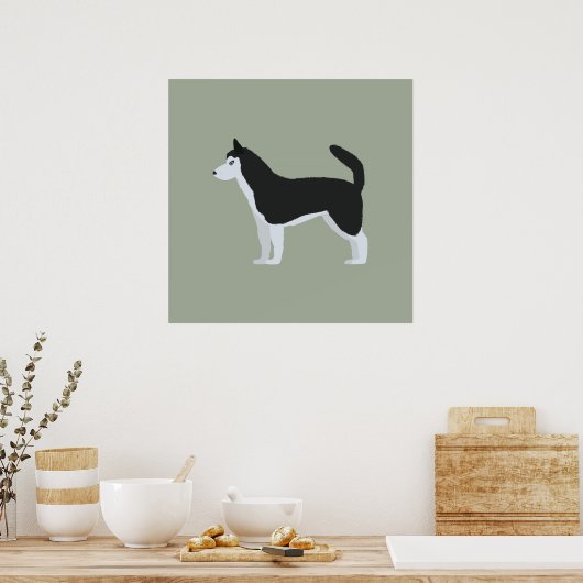 Siberian Husky Poster (Küche)