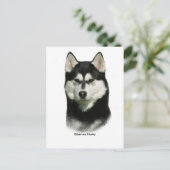 Siberian Husky Postkarte (Stehend Vorderseite)