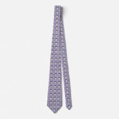 Siberian Husky Print Necktie – Purple Dog Krawatte (Vorderseite)