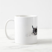 Siberian Husky Puppie with lights Kaffeetasse (Links)