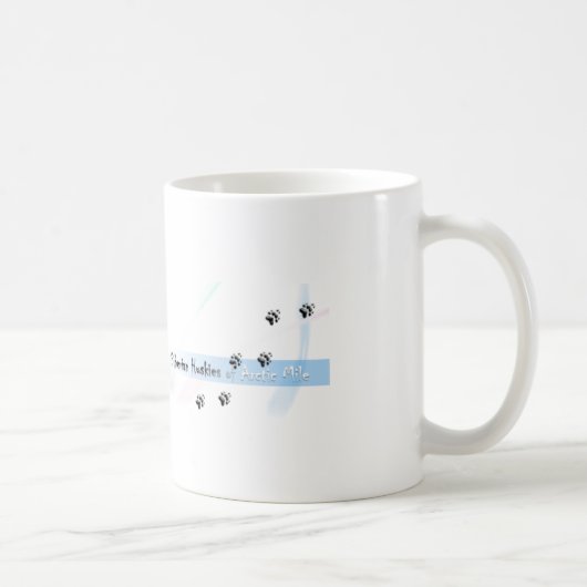 Siberian Husky Puppie with lights Kaffeetasse (Rechts)