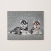 Siberian husky puppies puzzle (Horizontal)