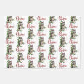 Siberian Husky Red Berry Holly Weihnachten Geschenkpapier Set (Vorderseite 3)