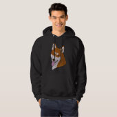 Siberian Husky Red Hoodie (Vorne ganz)