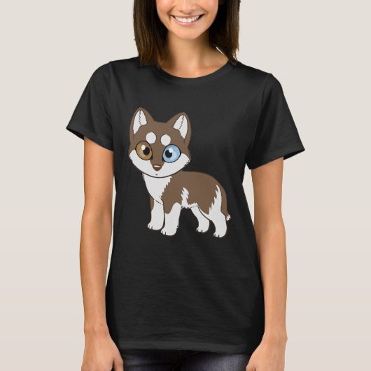 Siberian Husky Red T-Shirt (Vorderseite)