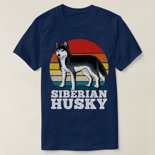 Siberian Husky Retro T-Shirt (Design vorne)