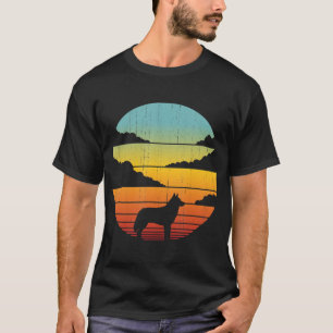 Siberian Husky Retro Vintag 60er 70er Sunset Dog L T-Shirt