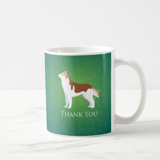 Siberian Husky - Rot - Danke Design Kaffeetasse (Rechts)