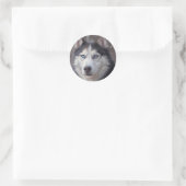 Siberian Husky Runder Aufkleber (Tasche)