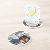 Siberian Husky Sandstone Untersetzer (Seite)